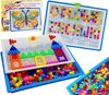 Afbeelding van het spelletje Mivida - Educatief Speelgoed - Mozaïekbord - Mozaïek - Puzzel - Inzicht - Ontwikkelingsspeelgoed - Montessori Speelgoed - Insteek Mozaïek Bord - Mozaïeken - Motoriek - Ruimtelijk Inzicht