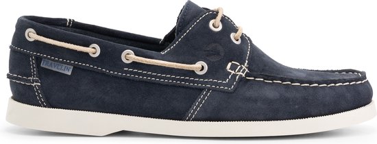 Travelin' Penzance Herenschoenen mocassins Suede Leer - instappers mannen - Donkerblauw leer - Maat 45