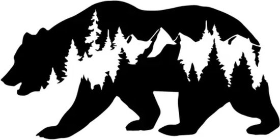 beer forest autosticker muursticker raamsticker 21x10 wit