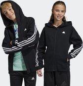 adidas Sportswear Future Icons 3-Stripes Full-Zip Hooded Track Top - Kinderen - Zwart- 176