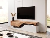 Tiroir de meuble - Meuble TV Canberra - Chêne - Wit - 160 cm
