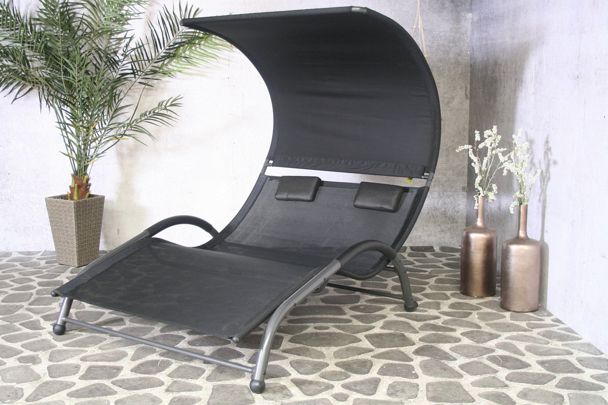 Sens-Line Sun Lounger Cuba 2-person - anthracite