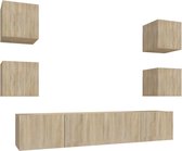 vidaXL-6-delige-Tv-meubelset-bewerkt-hout-sonoma-eikenkleurig