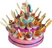 Snoeptaart - Unicorn - Eenhoorn - Kinderfeestje - Uitdeelcadeau - 30 traktaties - In cadeauverpakking met gekleurd krullint