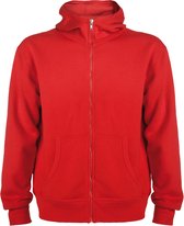 Rood sweatshirt met rits en capuchon model Montblanc merk Roly maat XL