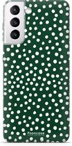 Coque souple en TPU pour Samsung Galaxy S22 - Coque arrière - POLKA / Dots / Dots / Dark Green