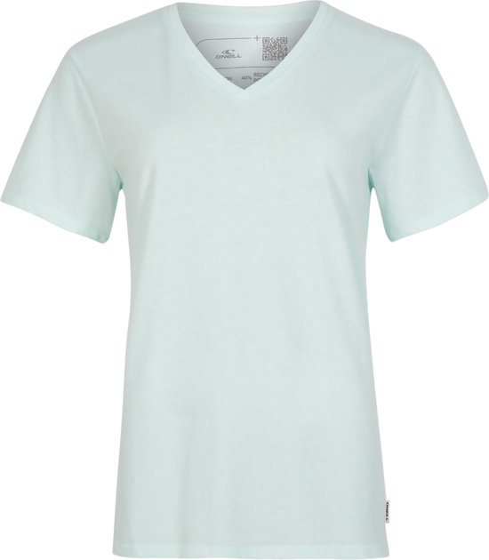 O'Neill T-Shirt Women ESSENTIALS V-NECK T-SHIRT Soothing Sea M - Soothing Sea 60% Cotton, 40% Recycled Polyester V-Neck