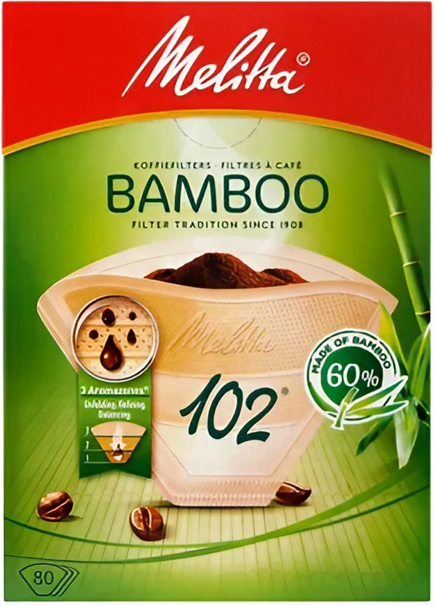 Melitta Bamboo 102 filters (9 doosjes van 80 stuks - 720 filters totaal)