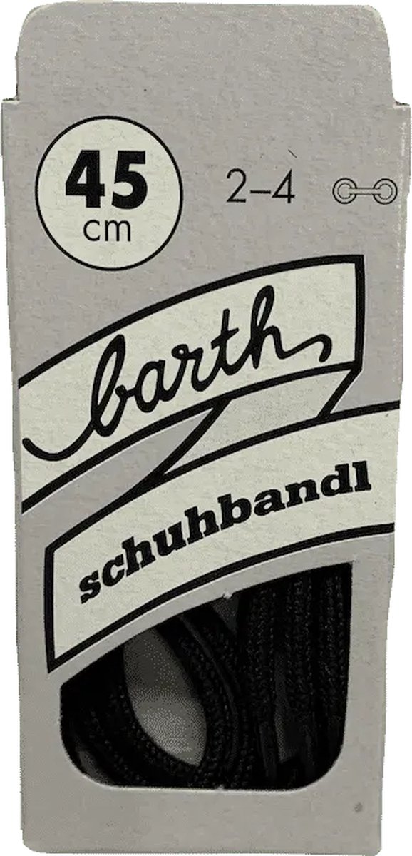 Veters Barth 45 cm dun rond zwart