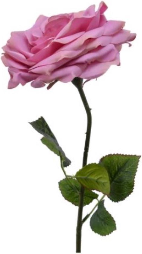 Fleur artificielle Rose sur tige polyester 53cm