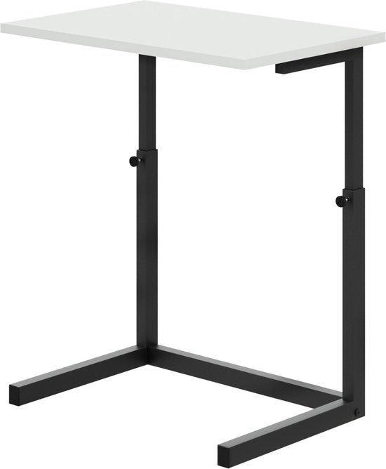 NINOVA-table d'ordinateur portable réglable en hauteur en bois, travail à la maison/lit/tour/canapé/bureau support pour ordinateur portable support pour ordinateur portable, Wit-60X40X43-73 cm (lxlxh)