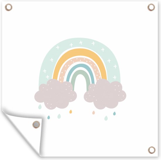 dëna silicone regenboog pastel - Monstertjes - Urban Baby Store