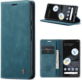 CaseMe - Telefoonhoesje geschikt voor Google Pixel 7 - Wallet Book Case - Met Magnetische Sluiting - Donker Blauw