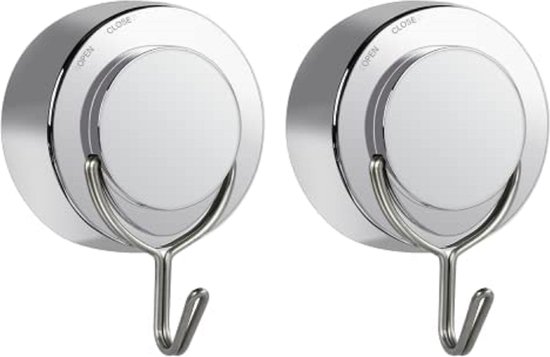 Drenky 2 haken met zuignap van ABS-kunststof, haak met zuignap voor badkamer, extra sterk, zonder boren, afneembaar en herbruikbaar, wit
