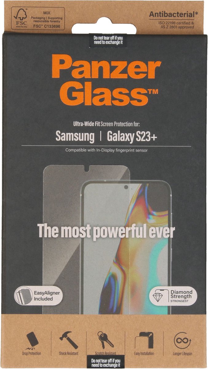 PanzerGlass Samsung Galaxy S23 Plus UWF Super+ Glass AB with EasyAligner