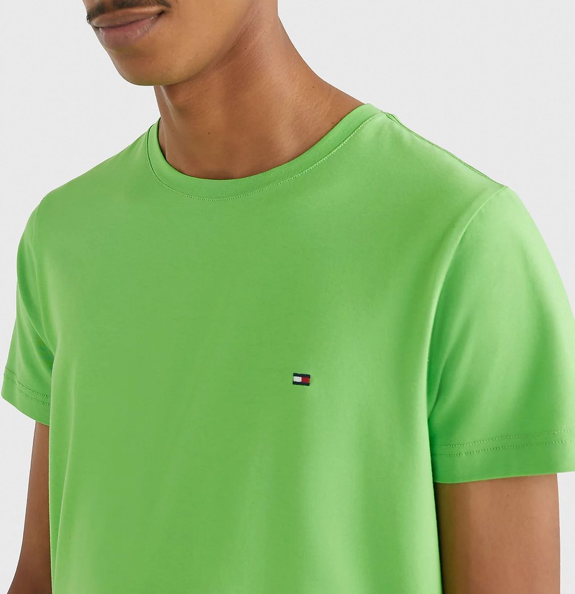 Tommy Hilfiger - Logo T-shirt Fel Groen - Maat M - Modern-fit | bol.com