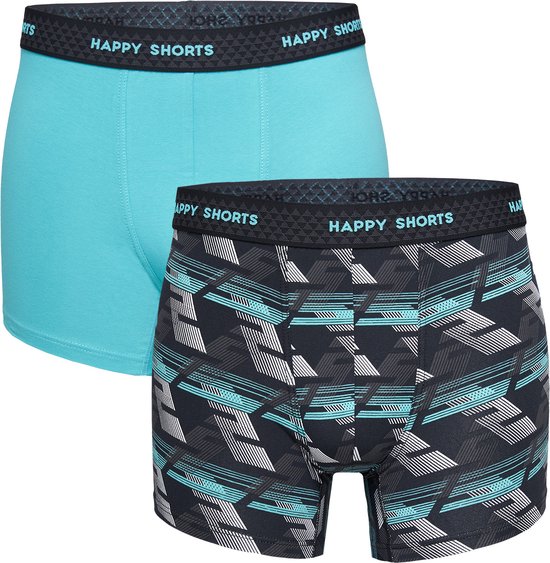Happy Shorts 2-Pack Boxershorts Heren Met Graphic Print - Maat L