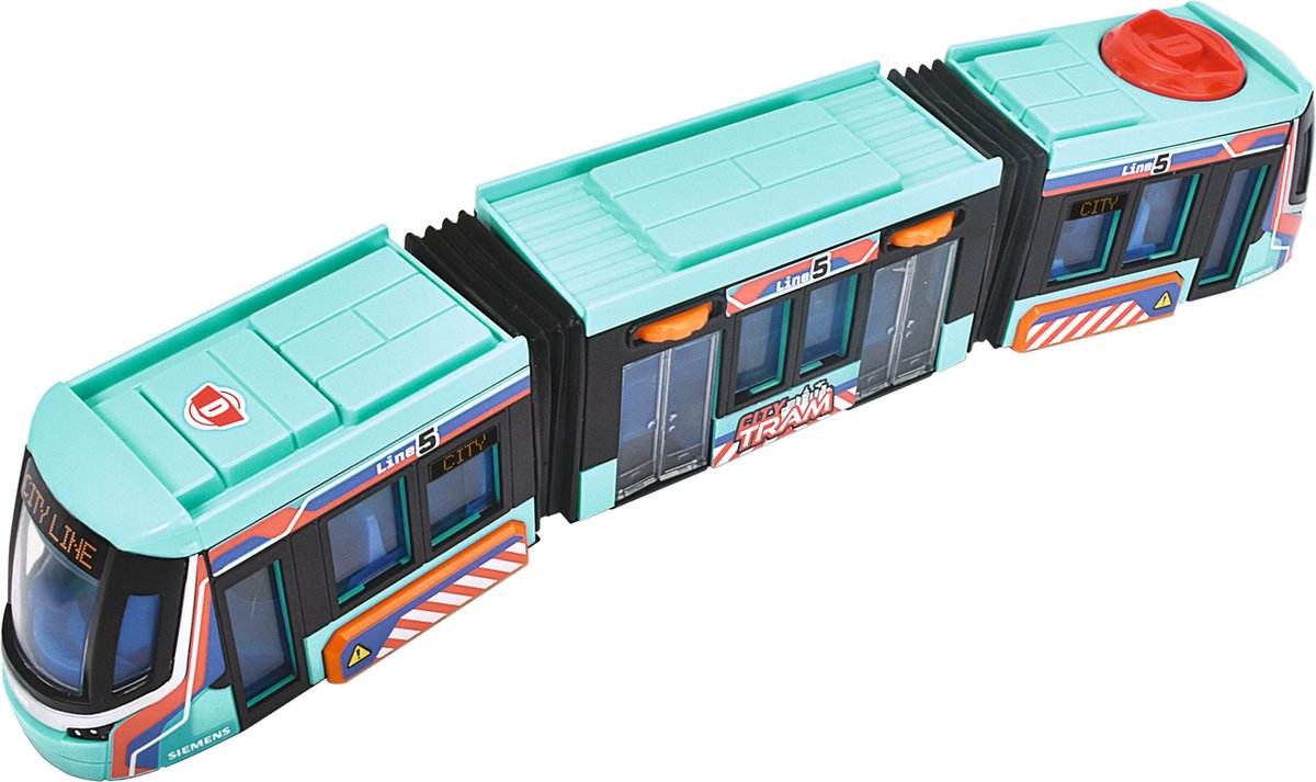 Dickie Toys - Tramway Siemens - 41,5 cm - mécanisme de direction sur le  toit - à
