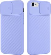 Cadorabo Hoesje geschikt voor Apple iPhone 7 / 7S / 8 / SE 2020 in Mat Paars - Beschermhoes van flexibel TPU-silicone en met camerabescherming Case Cover Etui