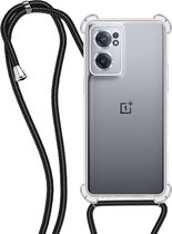Hoes Geschikt voor OnePlus Nord CE 2 Hoesje Transparant Met Telefoonkoord Cover Shock Proof Case Koord Hoes