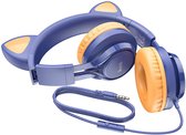 Hoco Kinder Koptelefoon Kattenoortjes met Ingebouwde Microfoon Paars - Geluidsdichte Over Ear Headset speciaal voor Kids