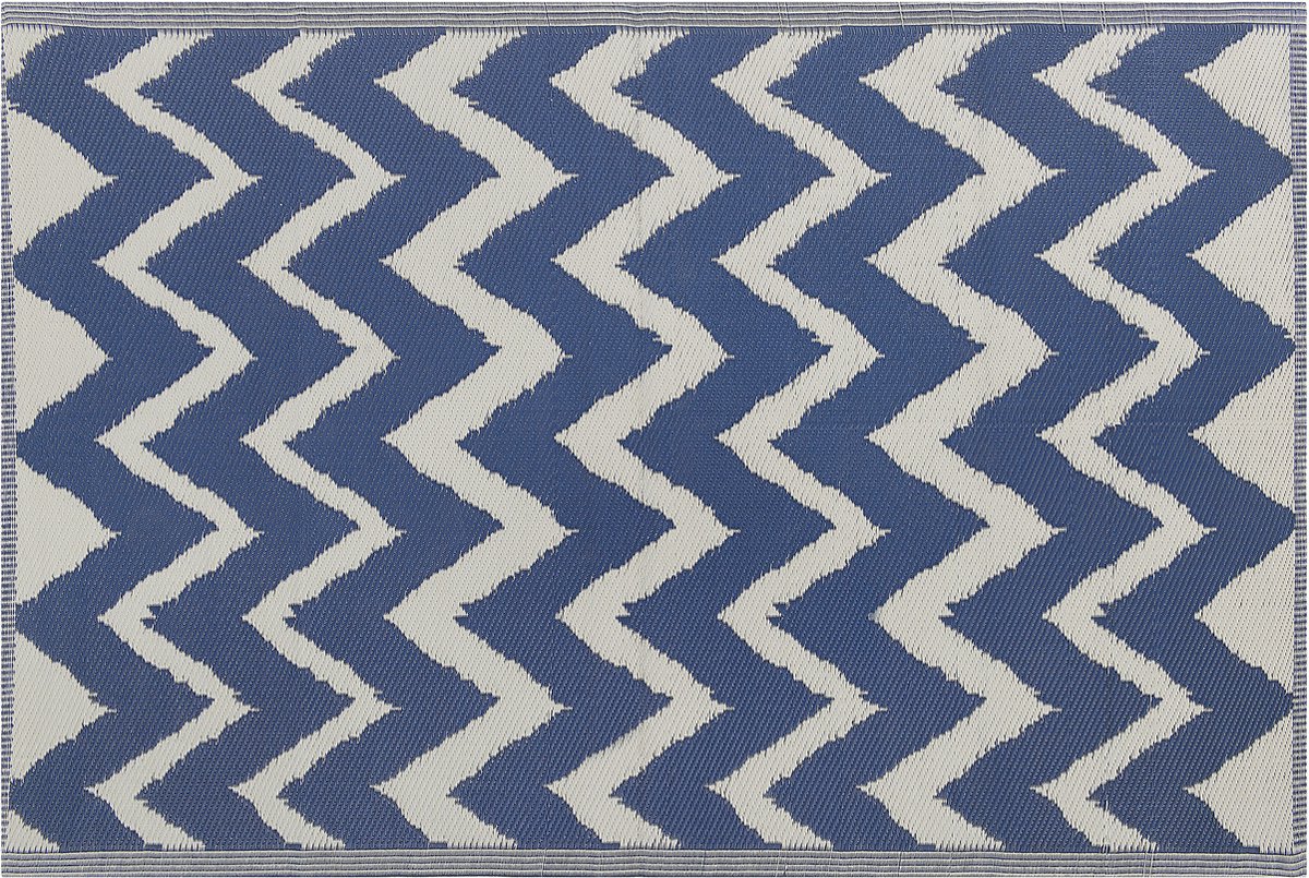 Beliani Tuintapijt SIRSA Marineblauw 120 x 180 cm