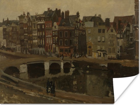 Poster Het Rokin in Amsterdam - Schilderij van George Hendrik Breitner - 120x90 cm