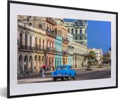 Fotolijst incl. Poster - Kleurrijke Spaanse architectuur bij Cuba in Noord-Amerika - 60x40 cm - Posterlijst