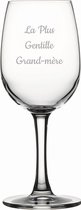 Witte wijnglas gegraveerd - 26cl - La Plus Gentille Grand-mère