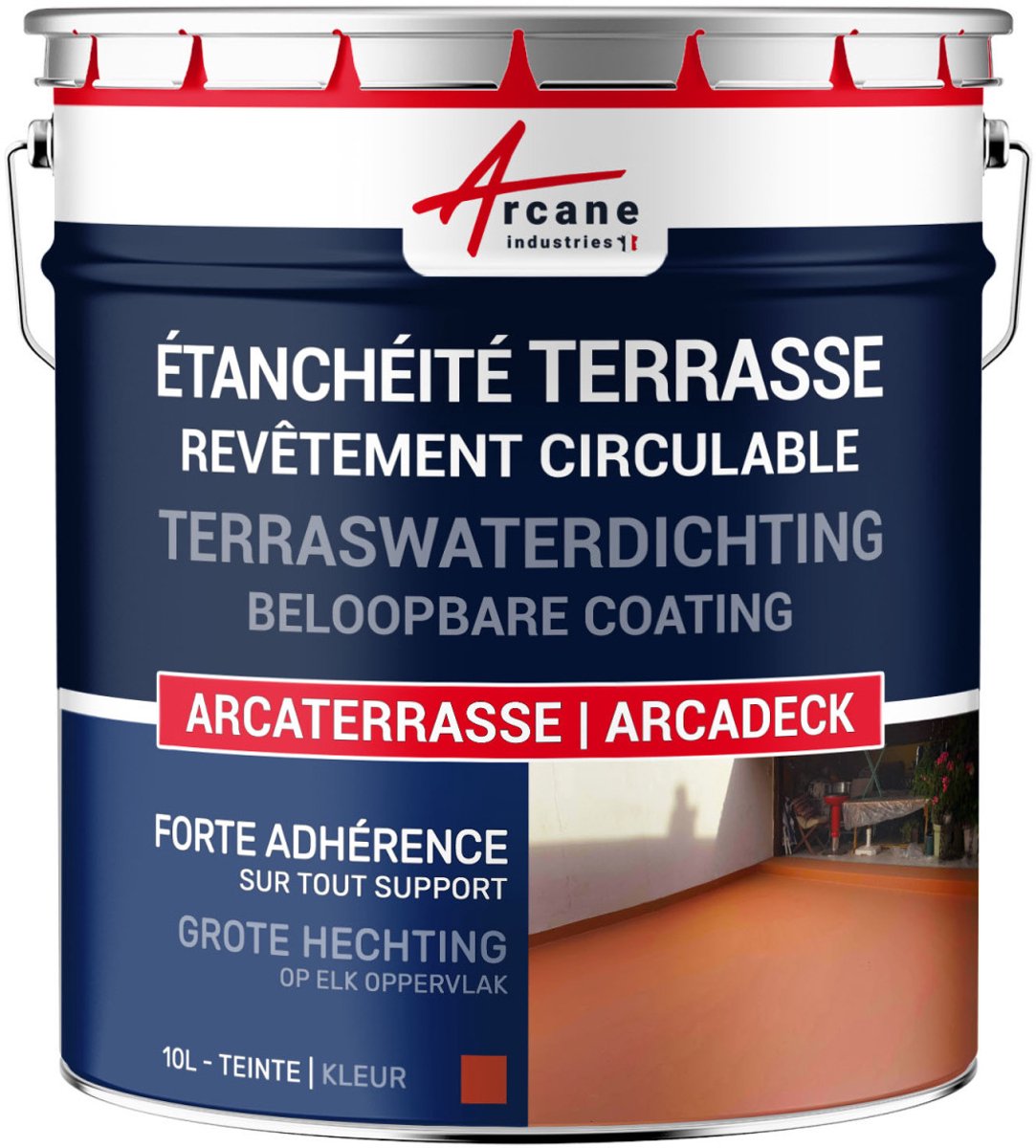 Waterdichte verf voor terras - Buitencoating op basis van hars: ARCADECK