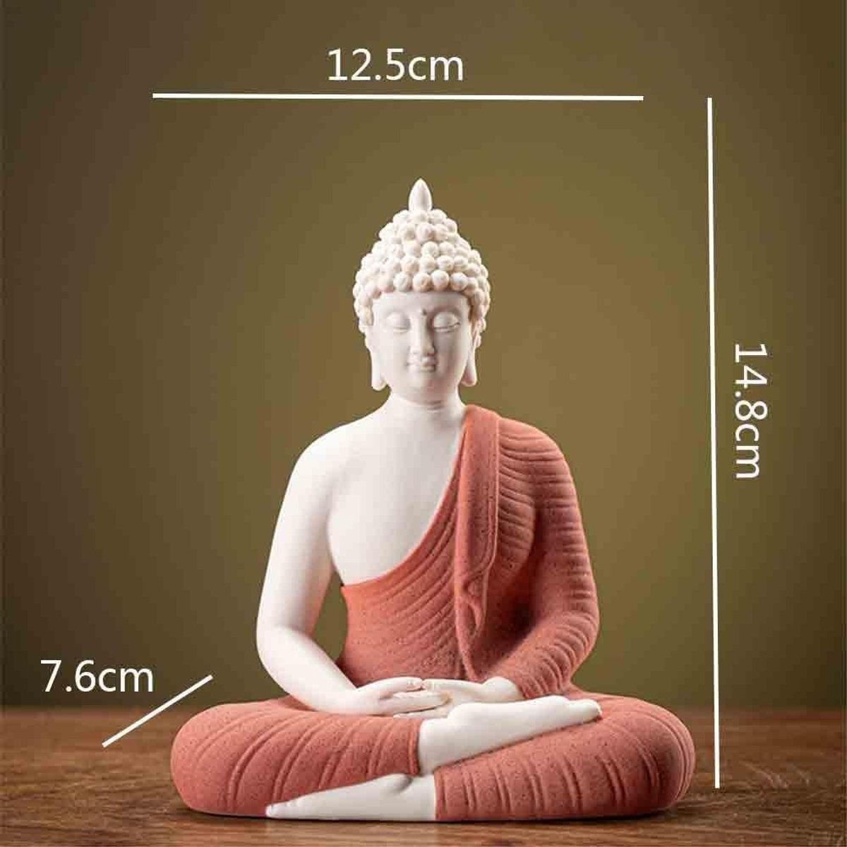 Keramisch Boeddhabeeld Ornament - Boeddha Decoratie thumbnail 2