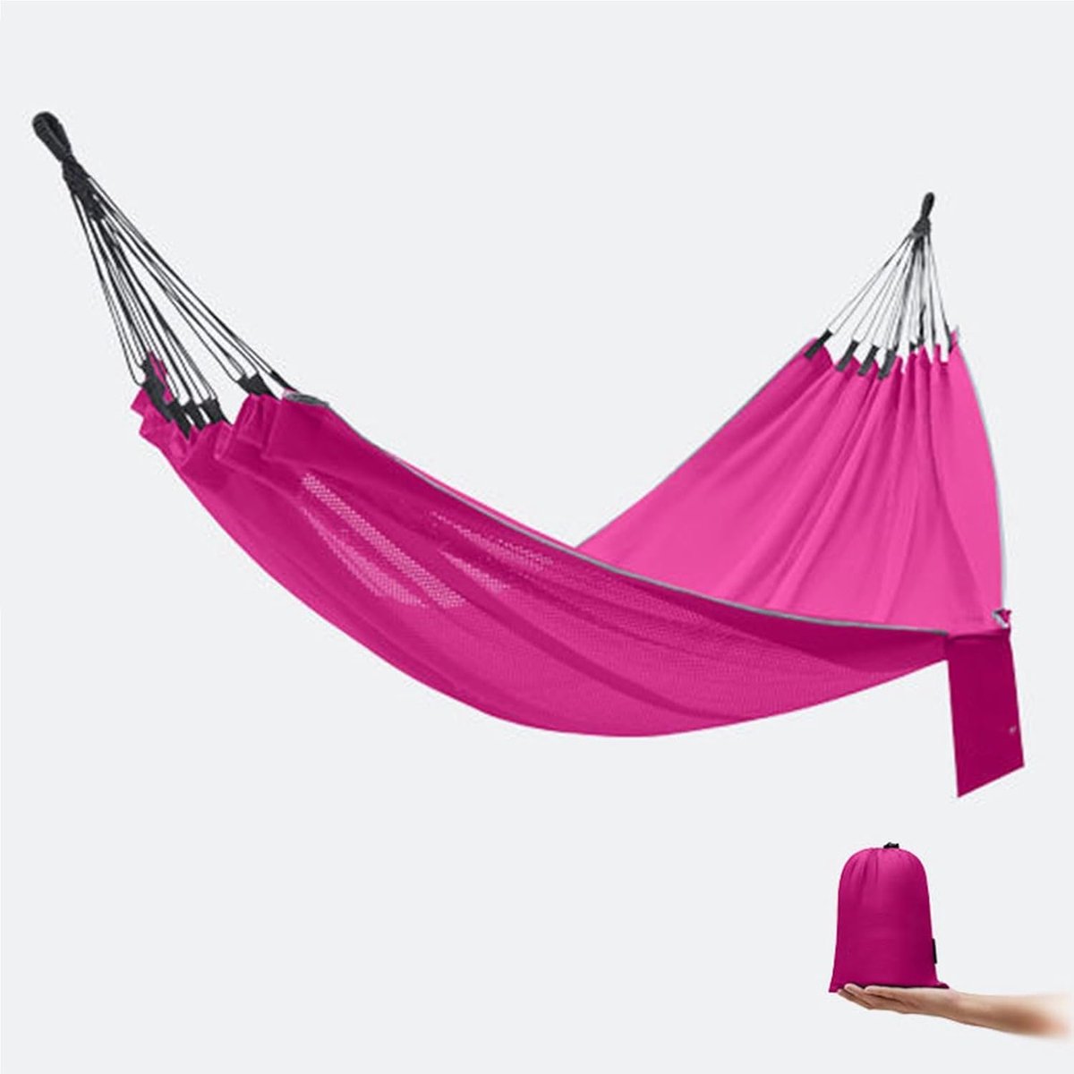 Dubbele Camping Hangmat - 2 Persoon Hangmat - Backpacken en Reizen - Ademend Mesh Materiaal - 240 x 150 cm