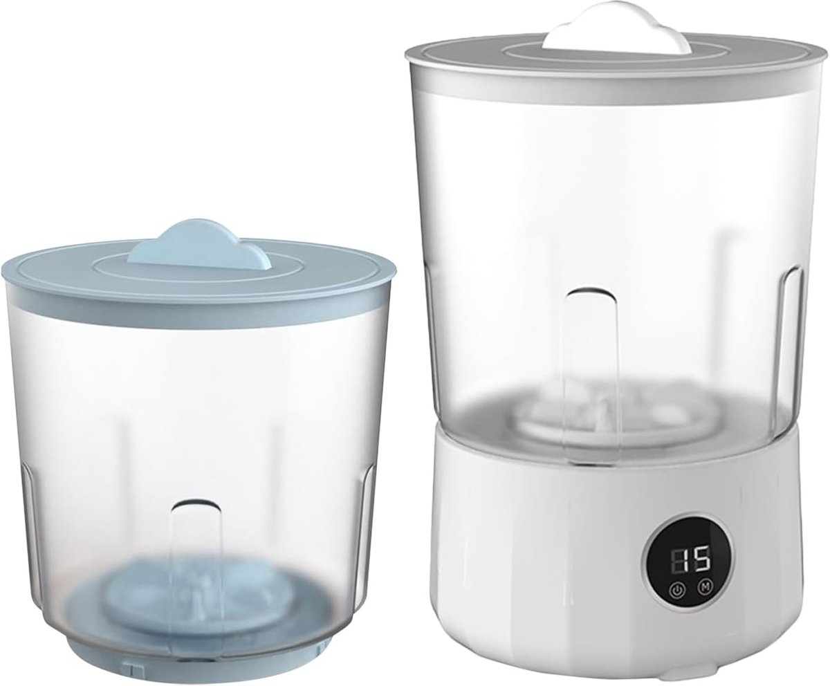 Draagbare Wasmachine Mini Washer Reizen en Kamperen Dubbele Kuip Systeem 1.5L Capaciteit Wit