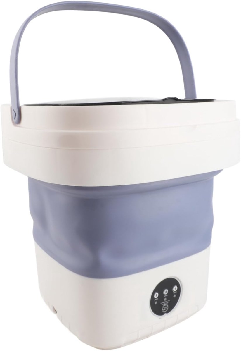 Mini Wasmachine Opvouwbaar Model Kleine Wasjes Volautomatisch Programma 75 Liter Capaciteit Paars