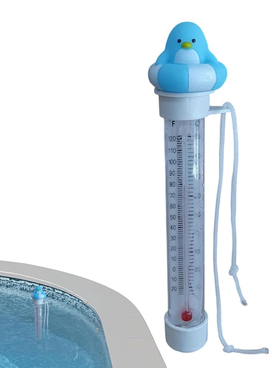 Drijvende Thermometer - Watermeter Vijver - Zwembad Temperatuur - Directe Reactie Sensor - 21 cm Lengte - Meerdere Kleuren