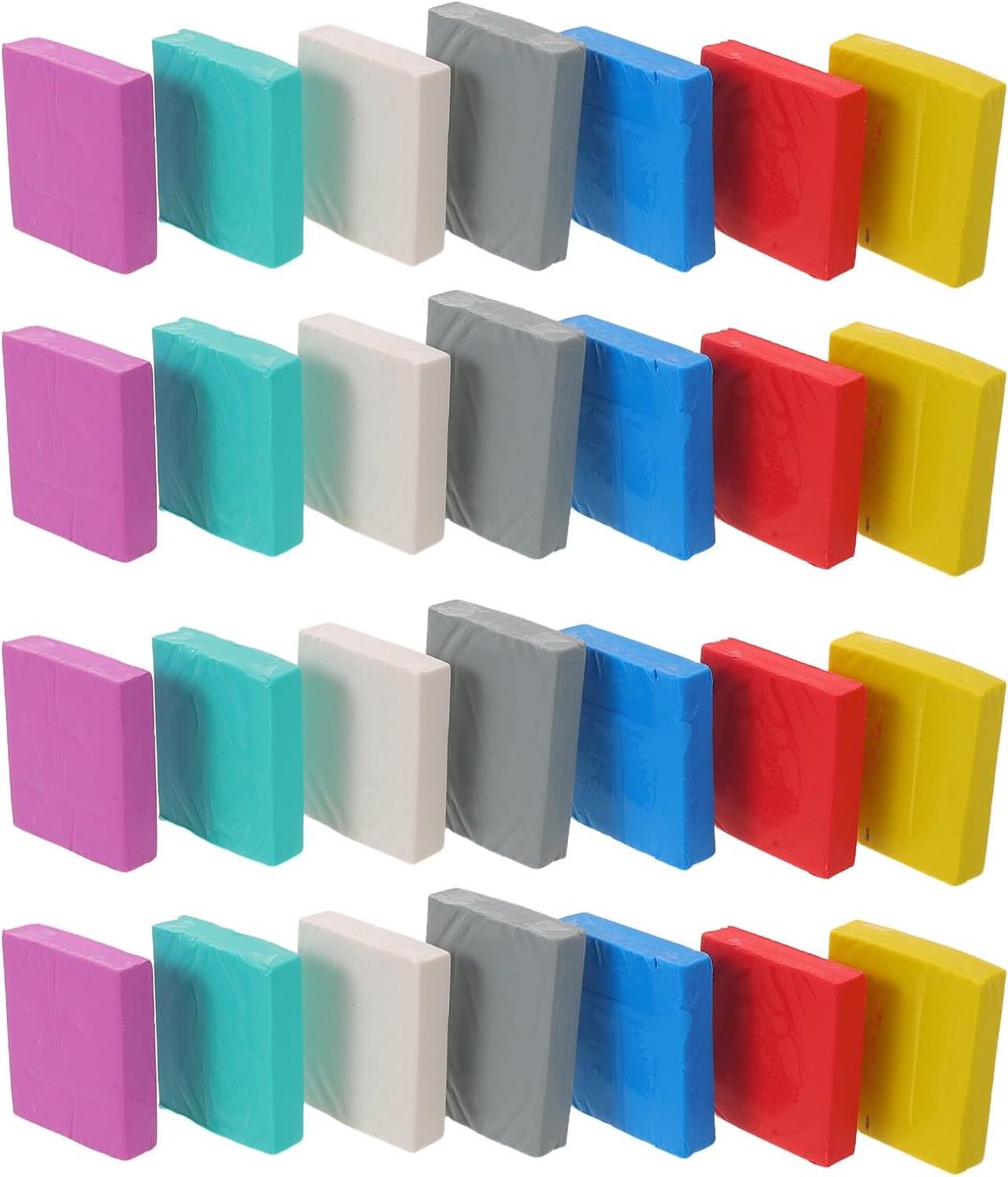 Kneedbare Gummen - Vormbare Gum - Tekenen en Schetsen - Zacht en Flexibel - 60 Stuks - Diverse Kleuren