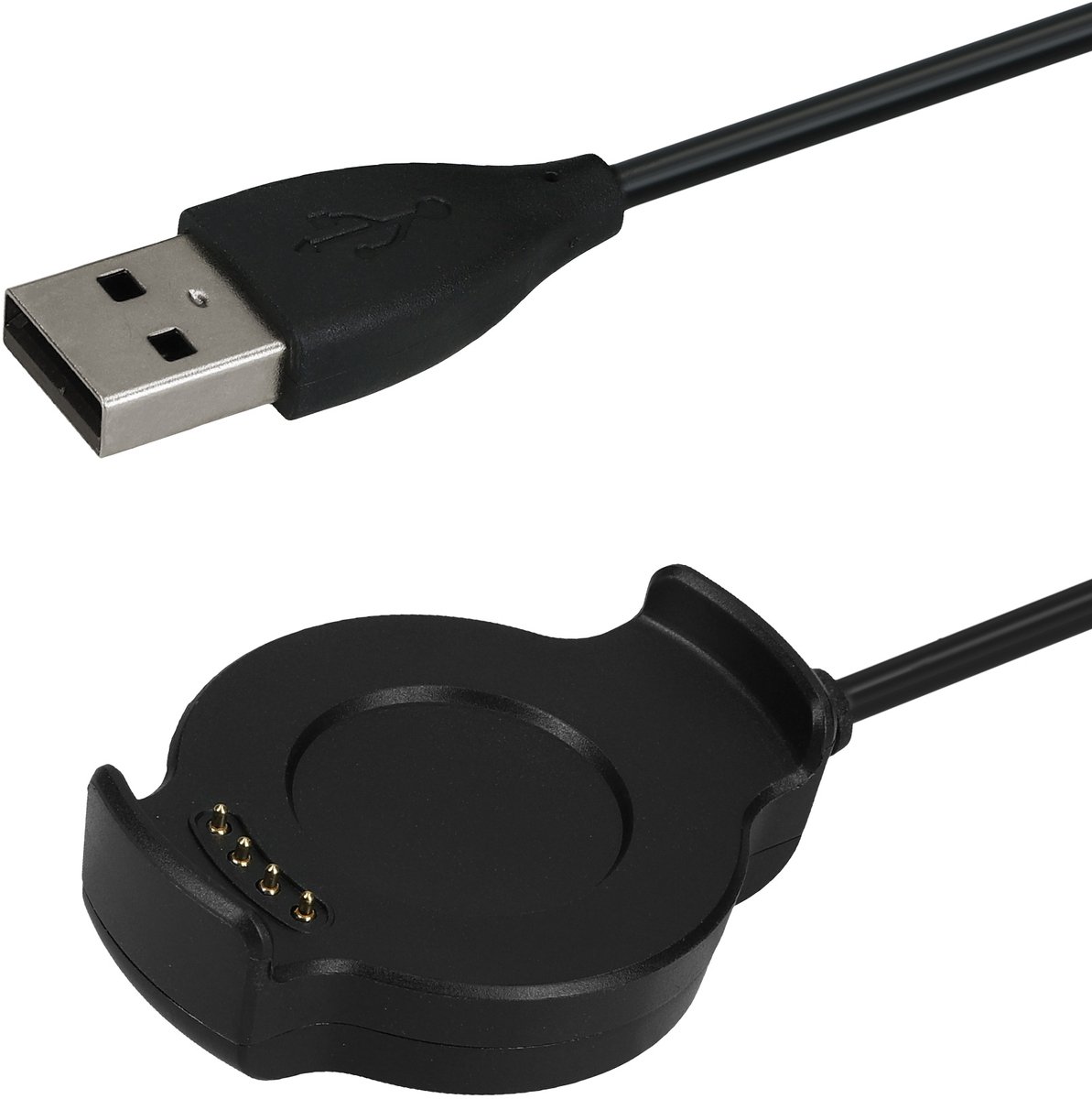 kwmobile USB-oplaadkabel geschikt voor Huawei Watch 2 kabel - Laadkabel voor smartwatch - in zwart