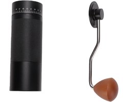 Handmatige Koffiemolen - Draagbare Molen - Verse Koffie - Externe Maalinstelling - 25g Capaciteit - Zilver