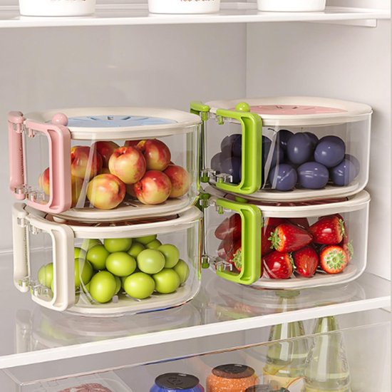 Afvoermand Keuken - Was Kom - Groente Fruit Wassen - Opvouwbaar Handvat - 3 Centiliter - Lichtroze — afbeelding 3
