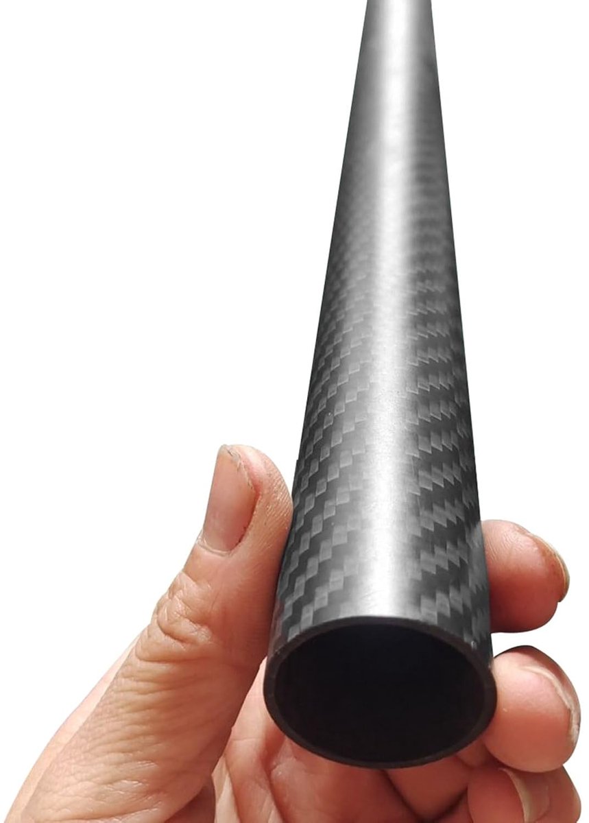 Koolstofvezel buizen - Sterke composiet staven - Modelbouw en techniek - Hoge sterkte lichtgewicht - 100cm lengte 2mm wand