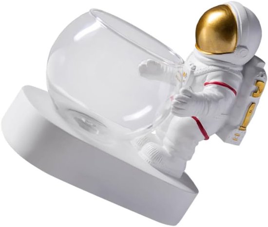 Hydroponische Vaas - Waterplant Pot - Planten Decoreren - Astronaut Decoratie - 420 Grams - Goud
