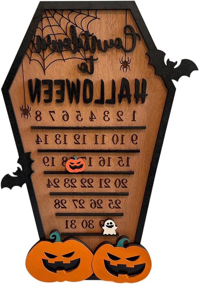 Aftelkalender Halloween 2023 met nachtmerriefiguren