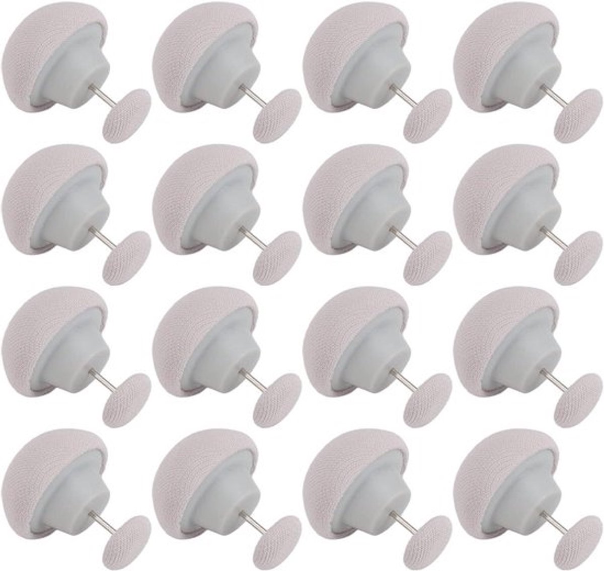 Allecto Plus - Voor het vastzetten van beddengoed - 16 stuks - Grijs - Sheet Clip