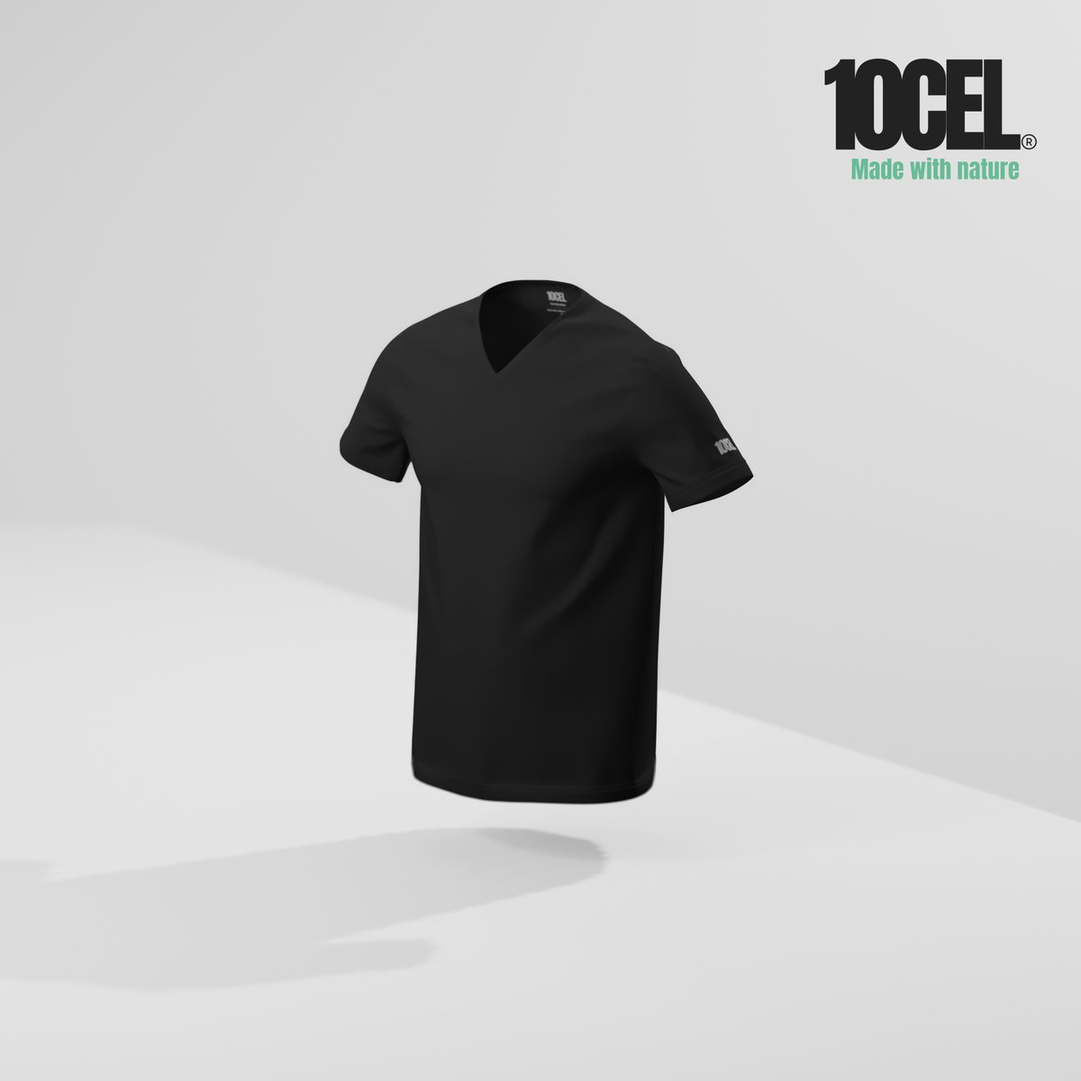 10CEL V hals T Shirt Heren - 2 pack - Anti-transpirant - Zwart - TENCEL ™ - Zijdezacht - Ademend - Anti-Bacterieel - Korte mouwen - V hals - Maat M