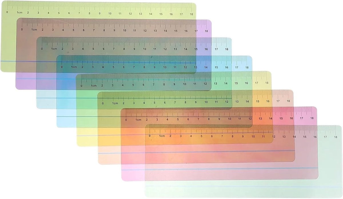 Leesstrips - Leesgidsen - Leesvermoeidheid Verminderen - Zacht Getinte Strips - 16 Stuks - Diverse Kleuren