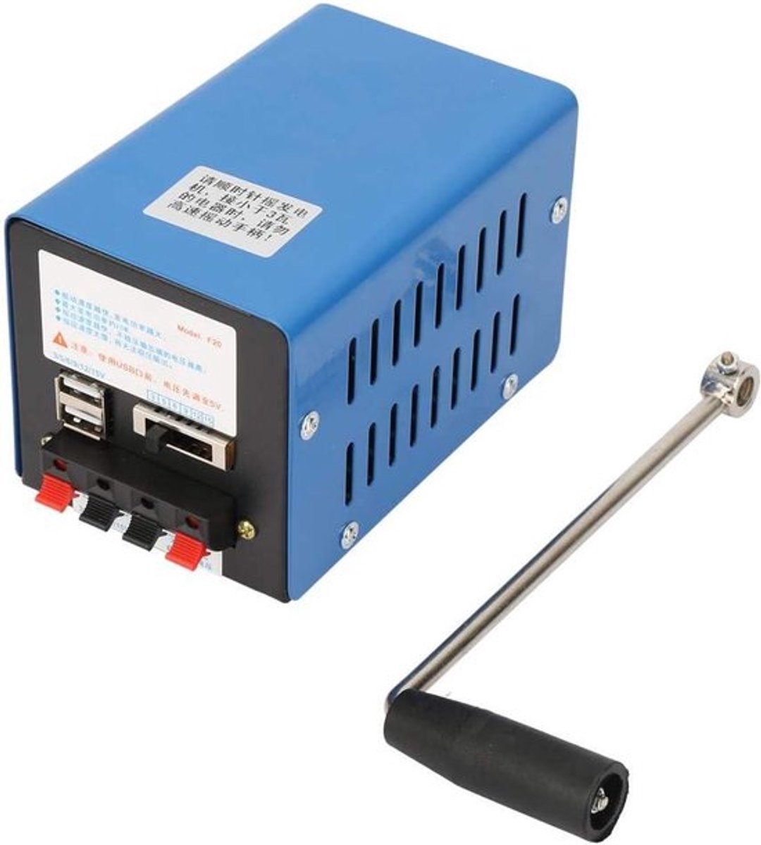 Allecto Plus - Handmatige Generator Draagbare Noodstroomvoorziening 20 W 2000 RPM