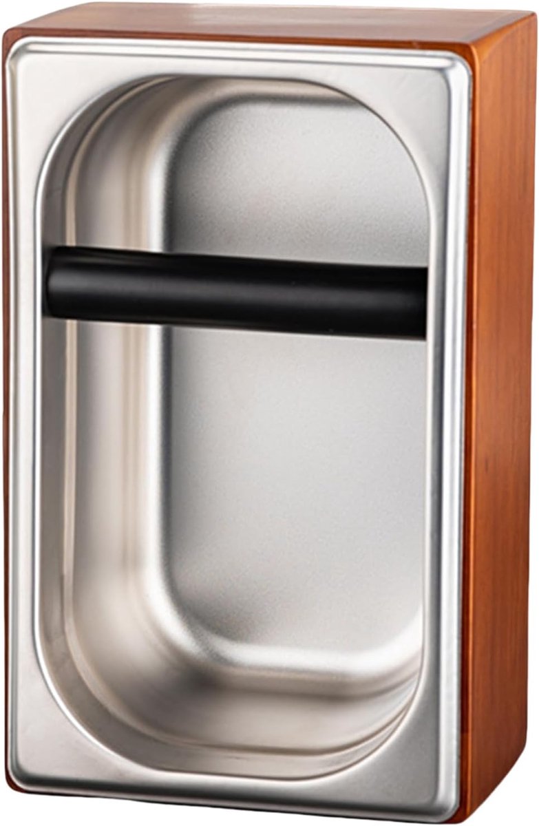 Koffie Klopdoos Koffiedik Bak Espresso Afvalbak Espresso Bereiding Antislip Houten Basis