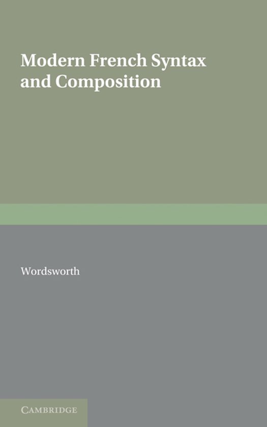 Modern French Syntax and Composition - cover