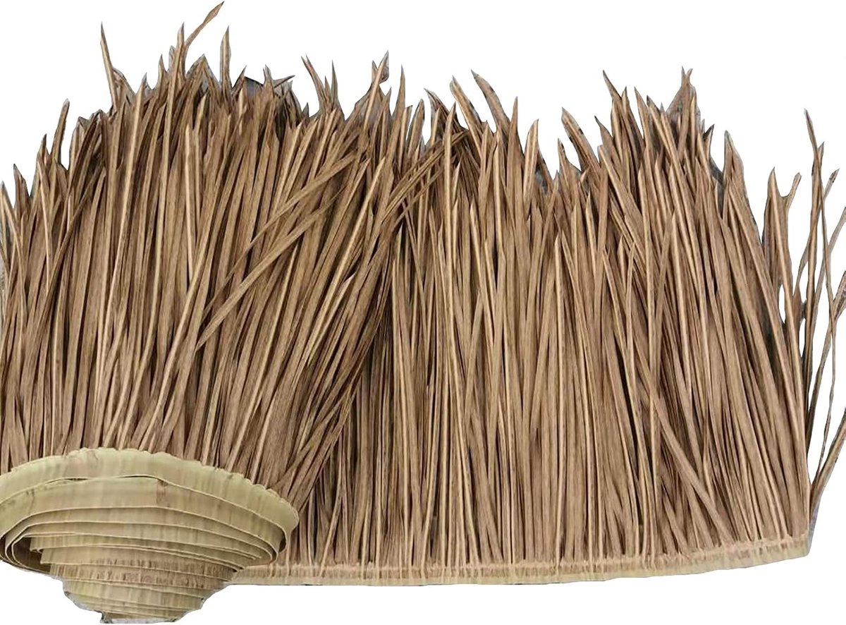 Stro Dak Rieten - Kunstmatige Riet Tegen - Decoratie Hut - Hotmelt Bevestiging - Roll Dak - Natuurlijk