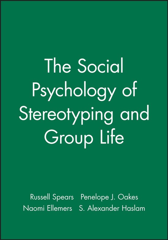 Boek: The Social Psychology of Stereotyping and Group Life. Met de namen Russell Spears, Penelope J. Oakes, Naomi Ellemers en S. Alexander Haslam.